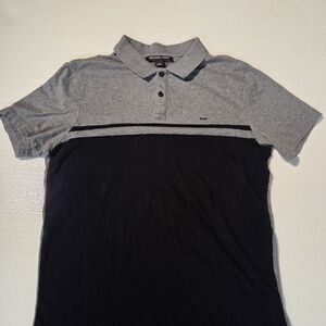 Michael Kors Two-Tone Gray and Black Polo